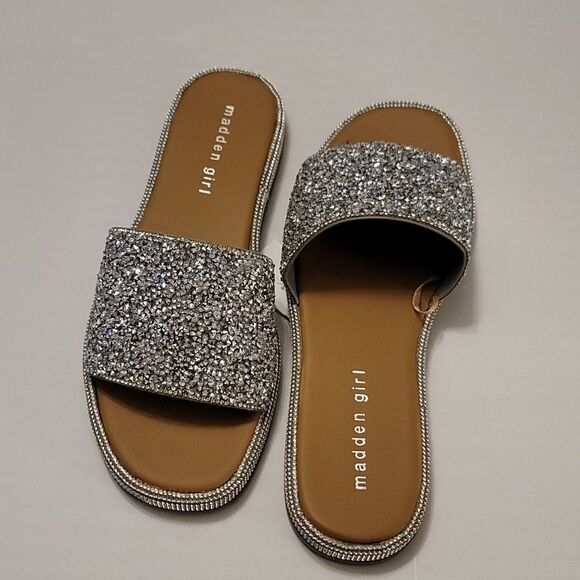 BRAND NEW Madden Girl BIJOUR WOMEN's RHONESTONE SLIDE SANDAL R3 - Picture 5 of 16